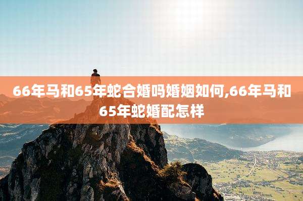 66年马和65年蛇合婚吗婚姻如何,66年马和65年蛇婚配怎样