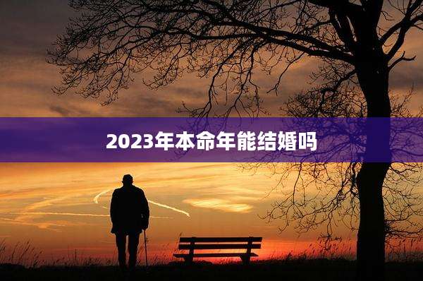 2023年本命年能结婚吗