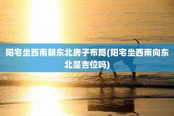 阳宅坐西南朝东北房子布局(阳宅坐西南向东北是吉位吗)