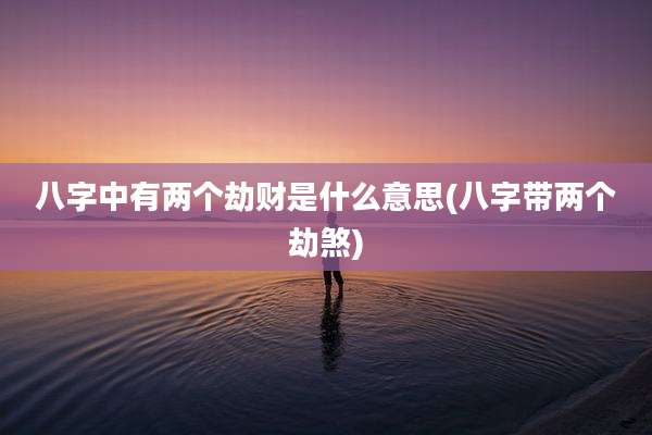八字中有两个劫财是什么意思(八字带两个劫煞)