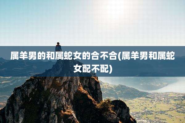 属羊男的和属蛇女的合不合(属羊男和属蛇女配不配)