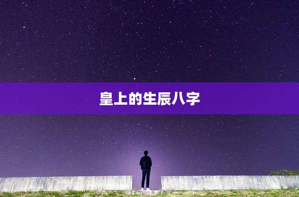 皇上的生辰八字