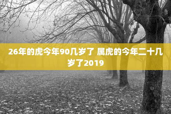 26年的虎今年90几岁了 属虎的今年二十几岁了2019