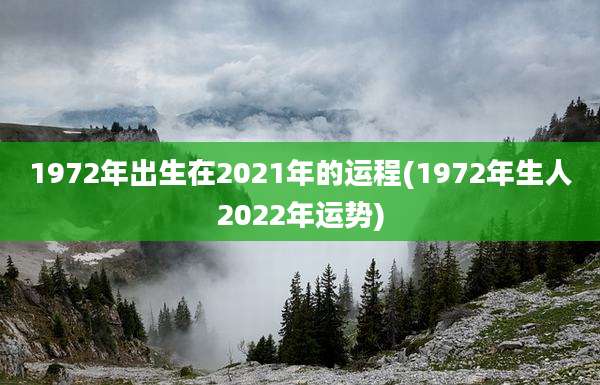1972年出生在2021年的运程(1972年生人2022年运势)