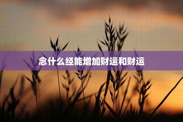 念什么经能增加财运和财运