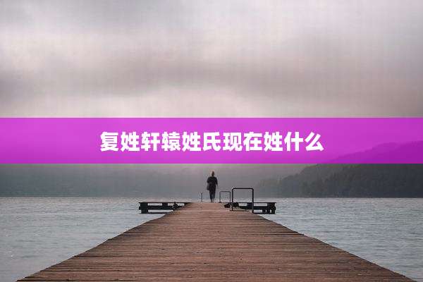 复姓轩辕姓氏现在姓什么