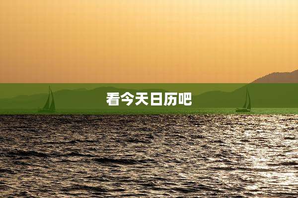 看今天日历吧