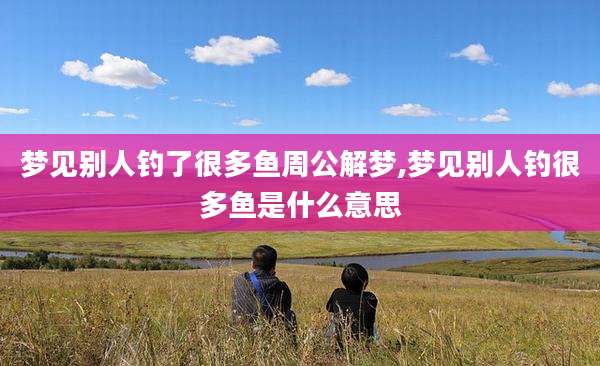 梦见别人钓了很多鱼周公解梦,梦见别人钓很多鱼是什么意思