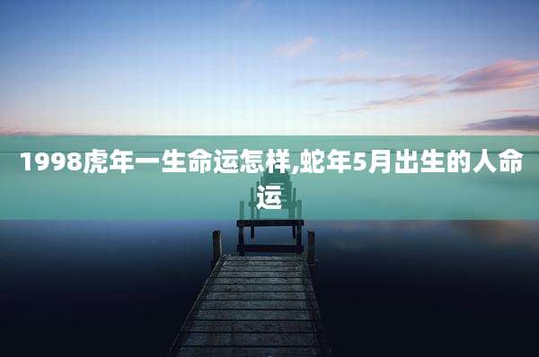 1998虎年一生命运怎样,蛇年5月出生的人命运