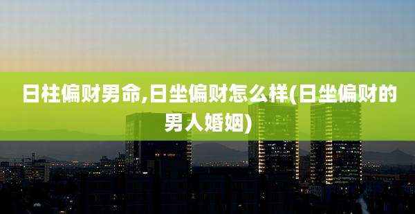 日柱偏财男命,日坐偏财怎么样(日坐偏财的男人婚姻)