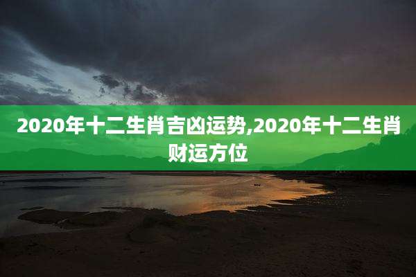 2020年十二生肖吉凶运势,2020年十二生肖财运方位