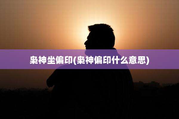 枭神坐偏印(枭神偏印什么意思)
