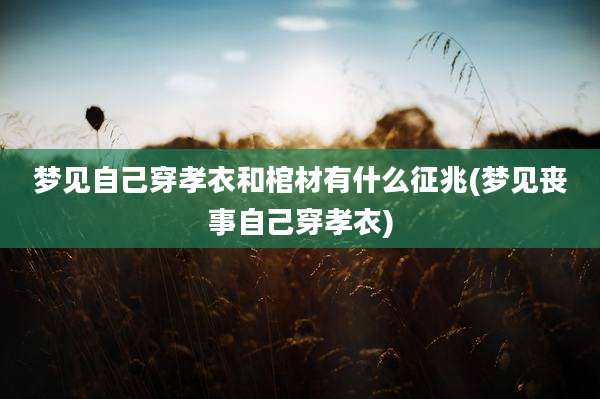 梦见自己穿孝衣和棺材有什么征兆(梦见丧事自己穿孝衣)