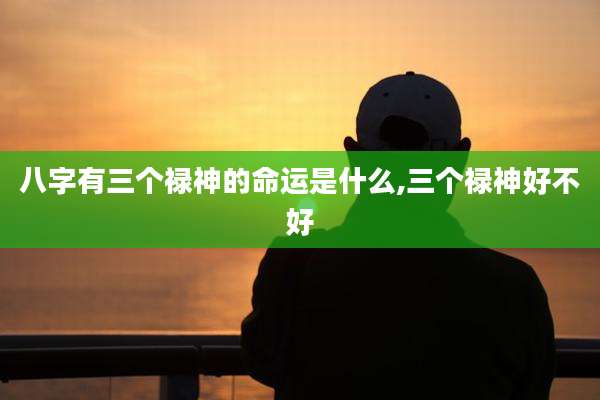 八字有三个禄神的命运是什么,三个禄神好不好