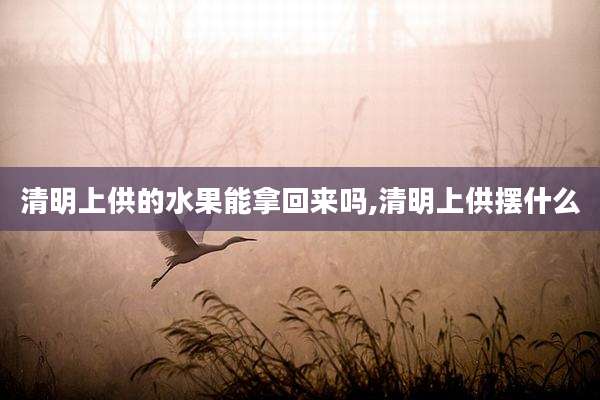 清明上供的水果能拿回来吗,清明上供摆什么