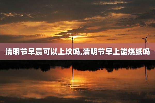 清明节早晨可以上坟吗,清明节早上能烧纸吗