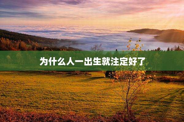 为什么人一出生就注定好了