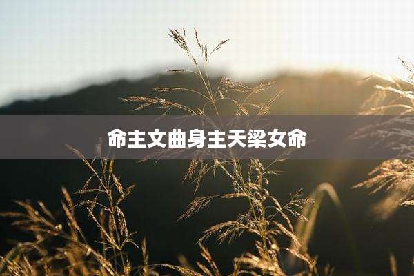 命主文曲身主天梁女命