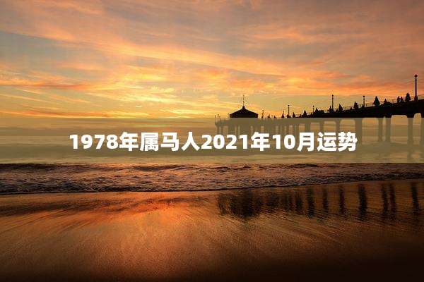 1978年属马人2021年10月运势