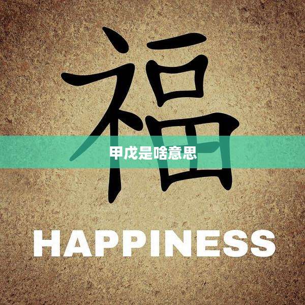 甲戊是啥意思