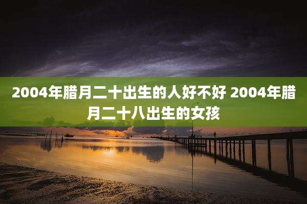 2004年腊月二十出生的人好不好 2004年腊月二十八出生的女孩