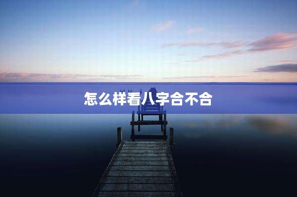 怎么样看八字合不合