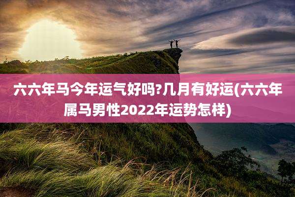六六年马今年运气好吗?几月有好运(六六年属马男性2022年运势怎样)