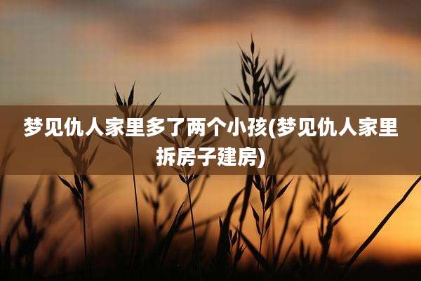 梦见仇人家里多了两个小孩(梦见仇人家里拆房子建房)