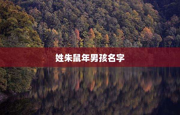 姓朱鼠年男孩名字