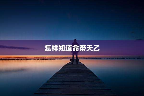 怎样知道命带天乙