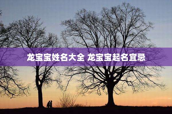 龙宝宝姓名大全 龙宝宝起名宜忌