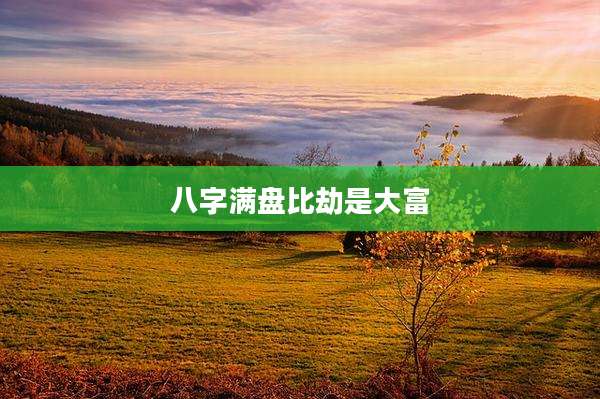 八字满盘比劫是大富