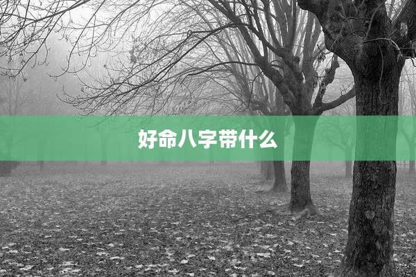 好命八字带什么