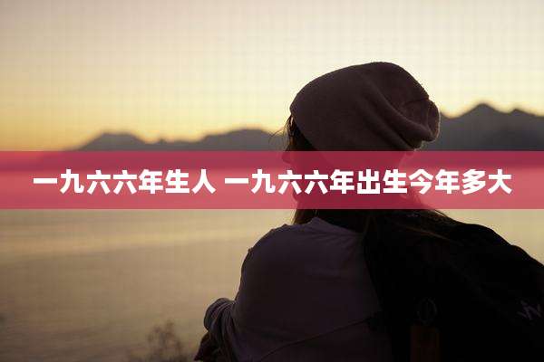 一九六六年生人 一九六六年出生今年多大