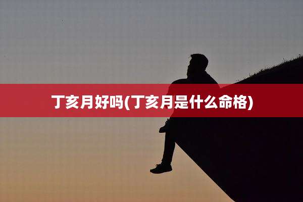 丁亥月好吗(丁亥月是什么命格)