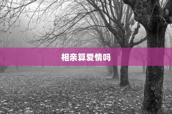 相亲算爱情吗
