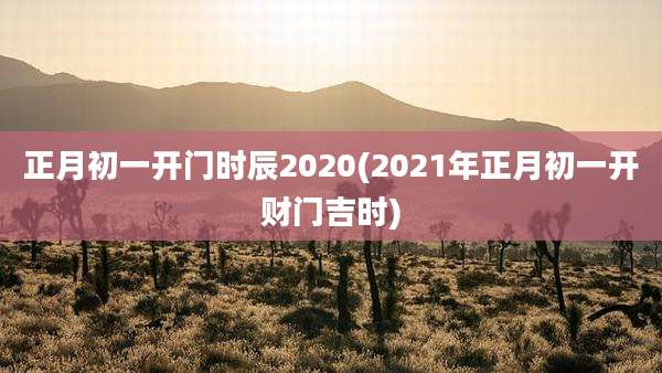 正月初一开门时辰2020(2021年正月初一开财门吉时)
