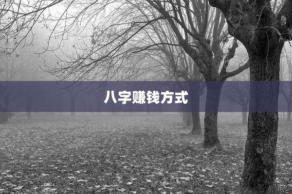 八字赚钱方式