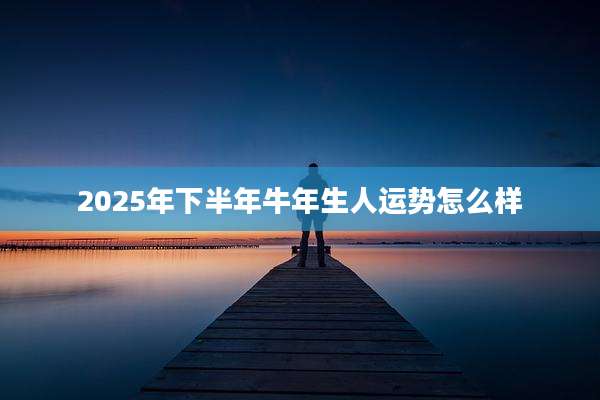 2025年下半年牛年生人运势怎么样
