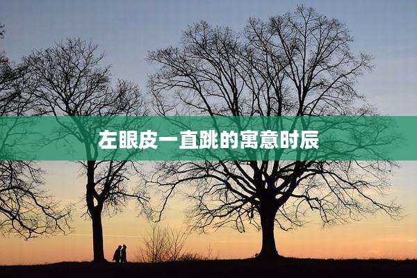 左眼皮一直跳的寓意时辰