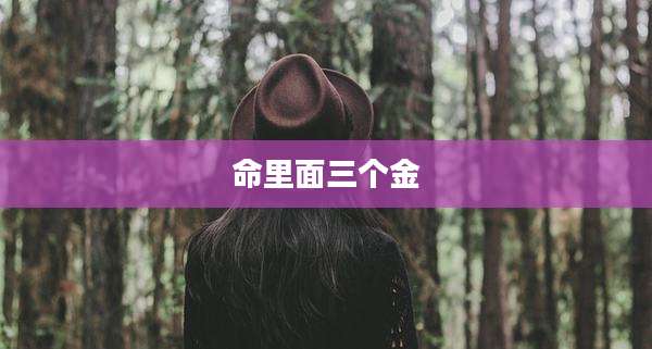 命里面三个金