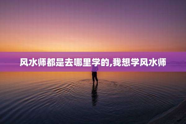 风水师都是去哪里学的,我想学风水师