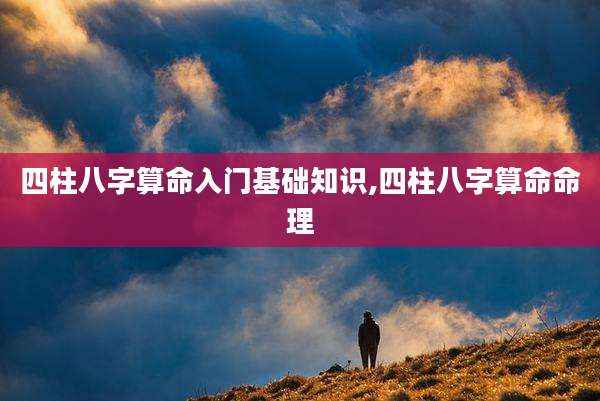 四柱八字算命入门基础知识,四柱八字算命命理