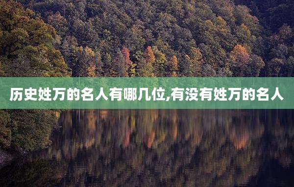 历史姓万的名人有哪几位,有没有姓万的名人