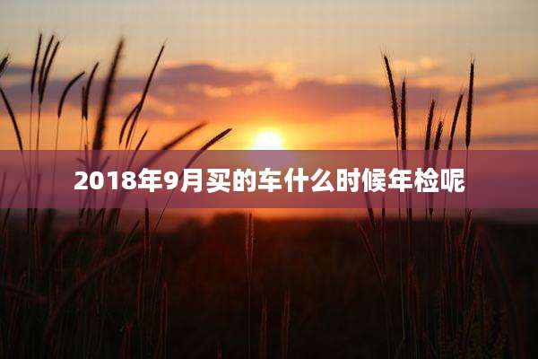 2018年9月买的车什么时候年检呢