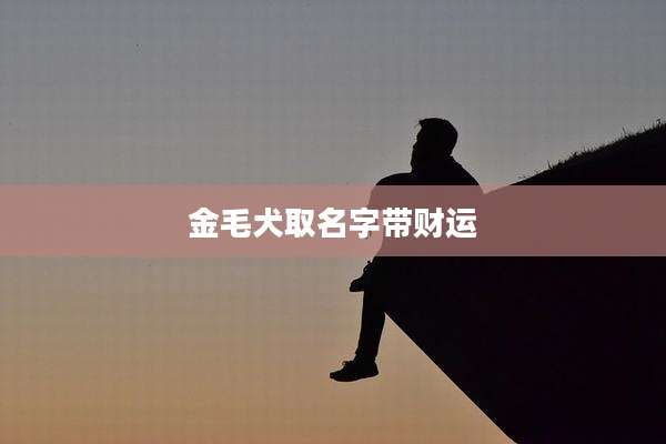 金毛犬取名字带财运