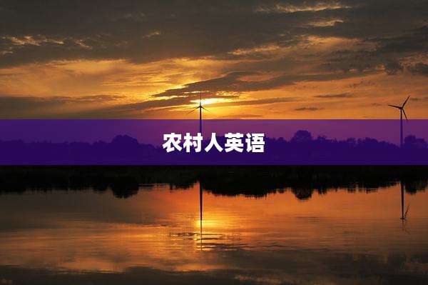 农村人英语