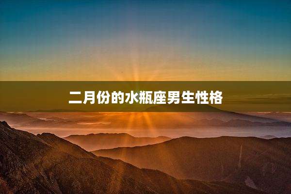 二月份的水瓶座男生性格
