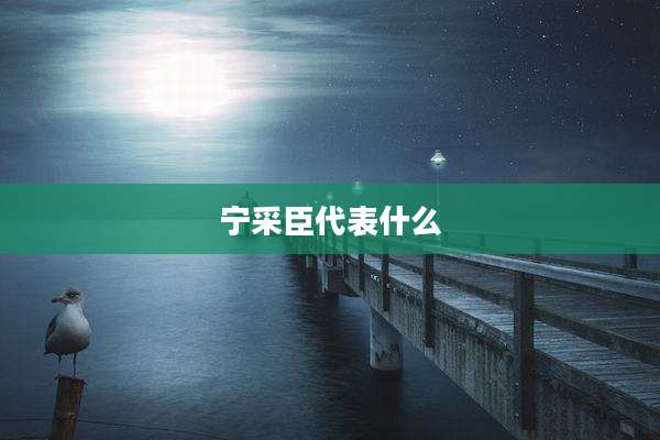 宁采臣代表什么