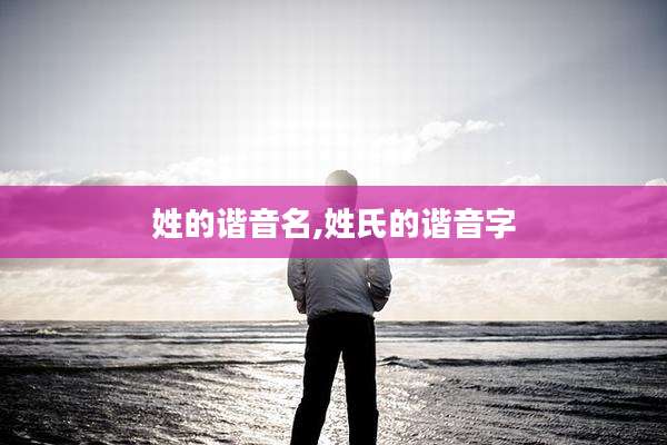姓的谐音名,姓氏的谐音字